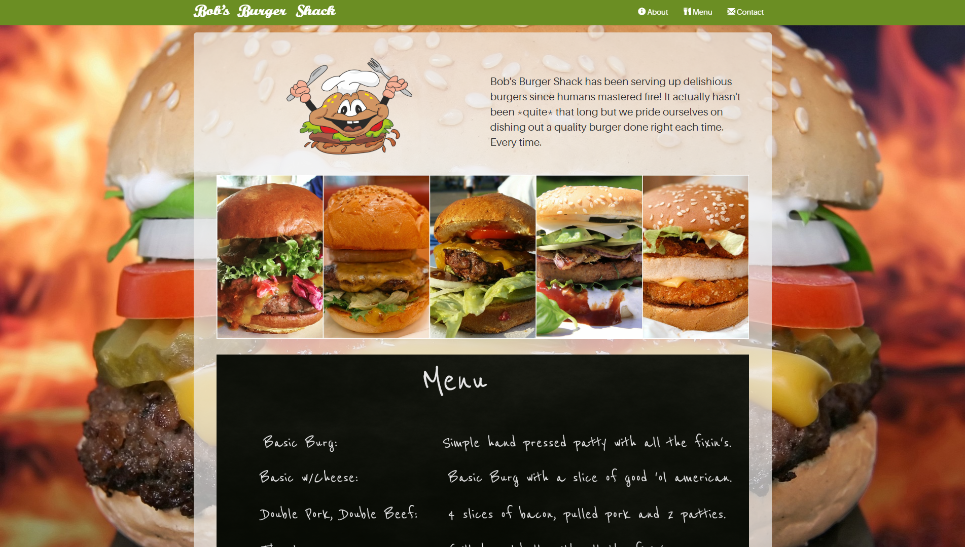 Image of Restaurant Website